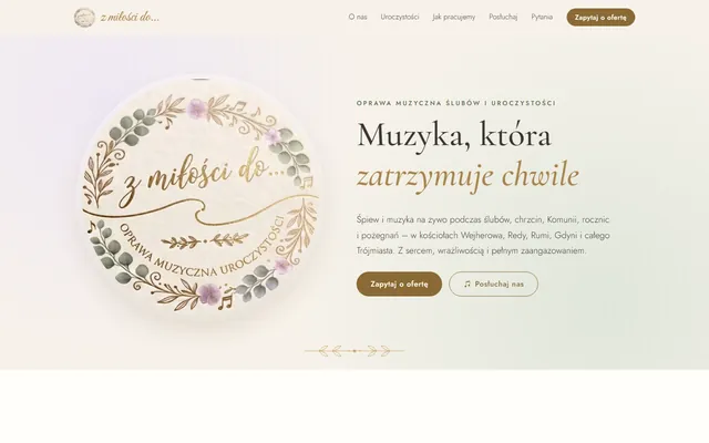 Strona „Z miłości do” – oprawa muzyczna uroczystości